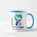 Thyroid Cancer Ribbon For My Daughter Mug