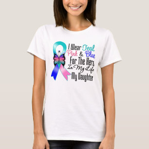 Thyroid Cancer Ribbon Hero My Daughter T-Shirt