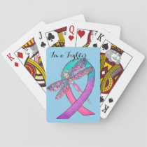 Thyroid Cancer Ribbon Playing Cards