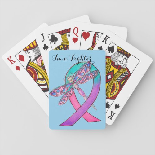 Thyroid Cancer Ribbon Poker Cards