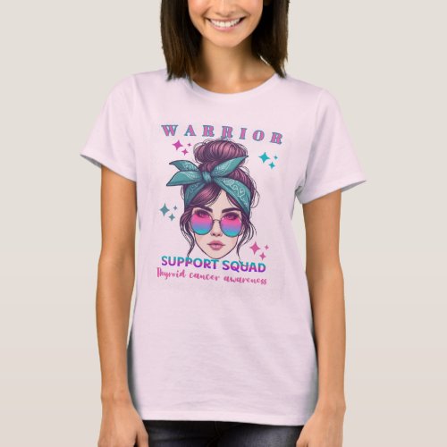 Thyroid Cancer Support Squad Awareness Family T_Shirt