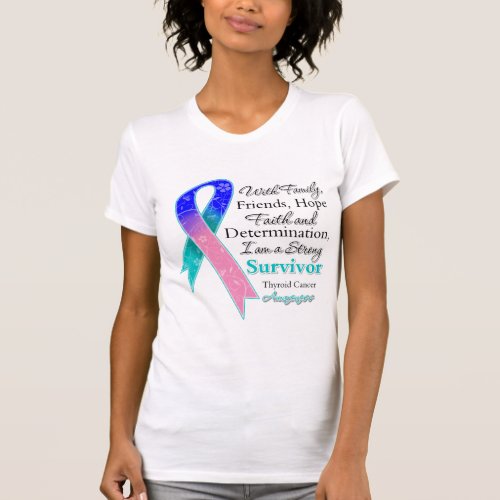 Thyroid Cancer Support Strong Survivor T_Shirt