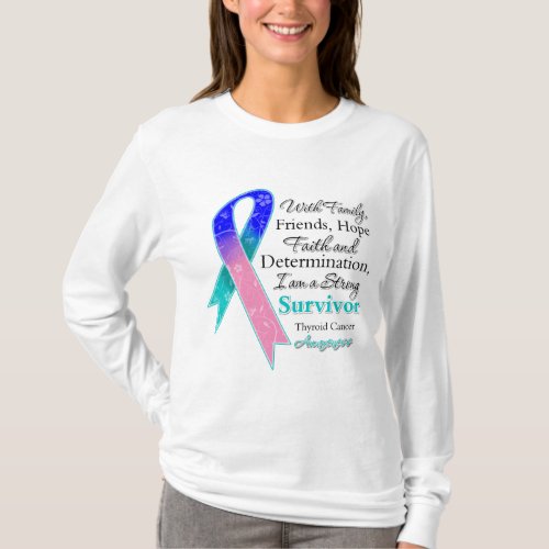 Thyroid Cancer Support Strong Survivor T_Shirt
