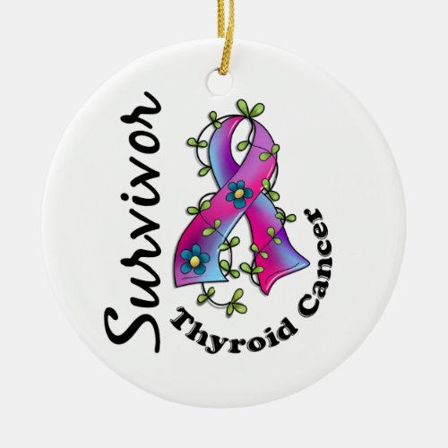 Thyroid Cancer Survivor 15 Ceramic Ornament