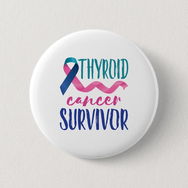Thyroid Cancer Survivor Button (Front)