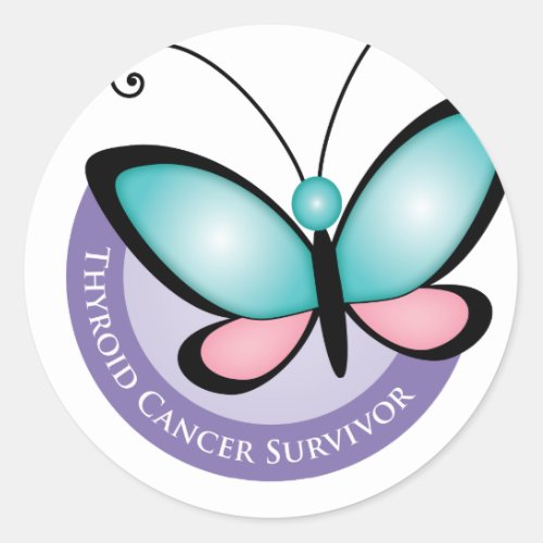 Thyroid Cancer Survivor Classic Round Sticker