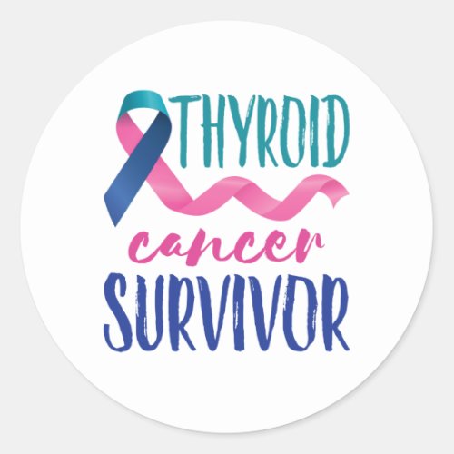 Thyroid Cancer Survivor Classic Round Sticker