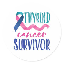 Thyroid Cancer Survivor Classic Round Sticker