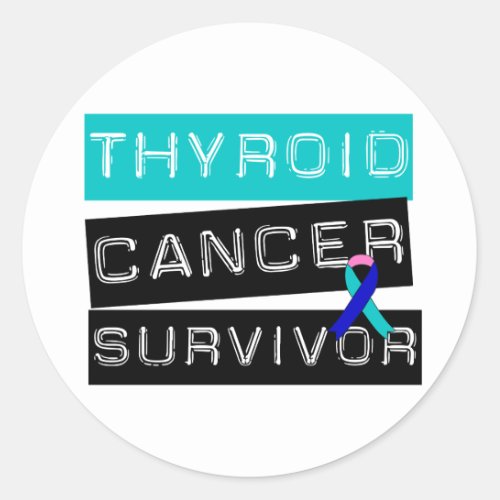 Thyroid Cancer Survivor Classic Round Sticker