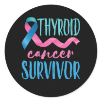 Thyroid Cancer Survivor Classic Round Sticker