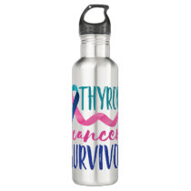 Thyroid Cancer Survivor Stainless Steel Water Bottle