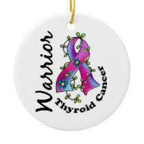 Thyroid Cancer Warrior 15 Ceramic Ornament