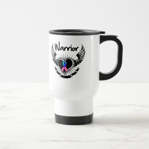 Thyroid Cancer Warrior Fighter Wings Travel Mug