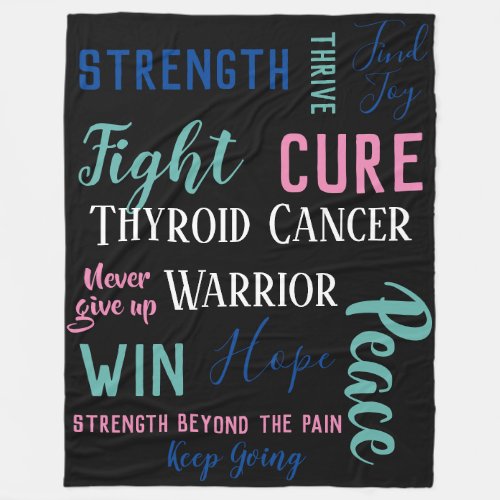 Thyroid Cancer Warrior Fleece Blanket