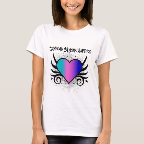 Thyroid Cancer Warrior Heart T_Shirt