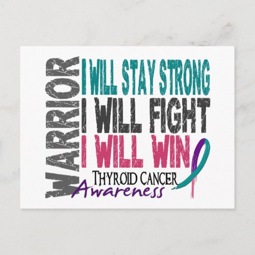 Thyroid Cancer Warrior Postcard