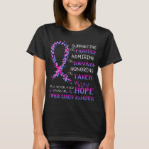 Thyroid Cancer Warrior Supporting Fighter T-Shirt
