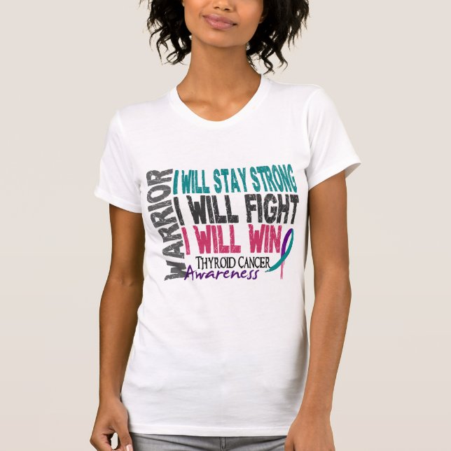 Thyroid Cancer Warrior T-Shirt (Front)