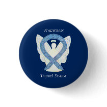 Thyroid Disease Awareness Angel Paisley Ribbon Pin