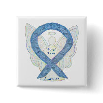 Thyroid Disease Awareness Angel Paisley Ribbon Pin