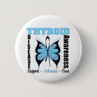 Thyroid Disease Awareness Butterfly Button