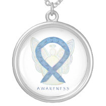 Thyroid Disease Awareness Paisley Ribbon Necklaces
