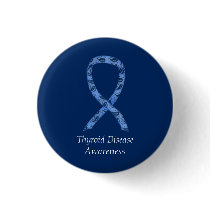 Thyroid Disease Awareness Paisley Ribbon Pin