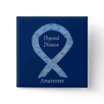 Thyroid Disease Awareness Paisley Ribbon Pin