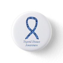Thyroid Disease Awareness Paisley Ribbon Pin