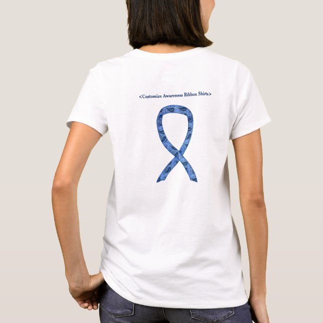 Thyroid Disease Awareness Paisley Ribbon Shirts (Back)
