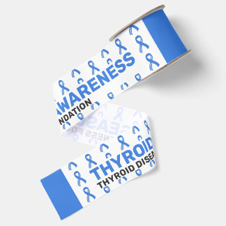 Thyroid Disease Awareness Pattern Ribbon