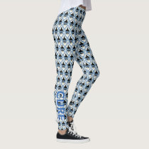 Thyroid Disease Awareness Ribbon Angel Leggings