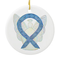 Thyroid Disease Awareness Ribbon Angel Ornaments