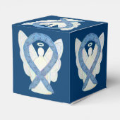 Thyroid Paisley Awareness Ribbon Angel Favor Box (Back Side)