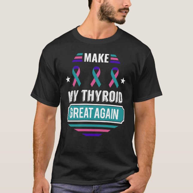 Thyroid Tumor Survivor Cancer Awareness Thyroid Ca T-Shirt (Front)