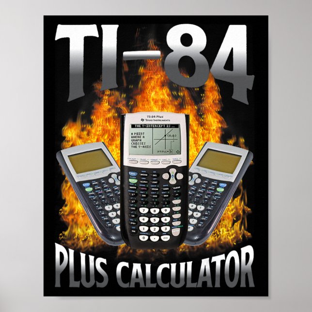Ti-84 Plus Calculator Funny Math Teacher  Poster (Front)