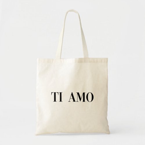 Ti amo amo italian language lettering tote bag