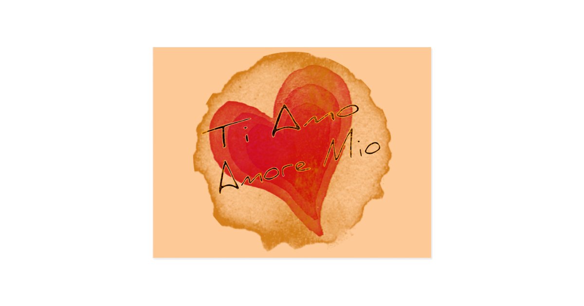 Ti Amo Amore Mio Postcard Zazzle Com