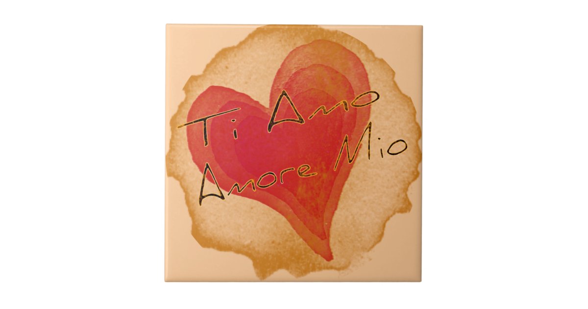 Ti Amo Amore Mio Tile Zazzle Com