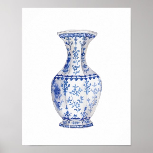 Ti Amo Heart Watercolor Art Print Poster (Front)