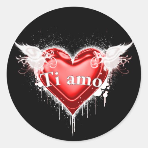 Ti amo I love you Classic Round Sticker