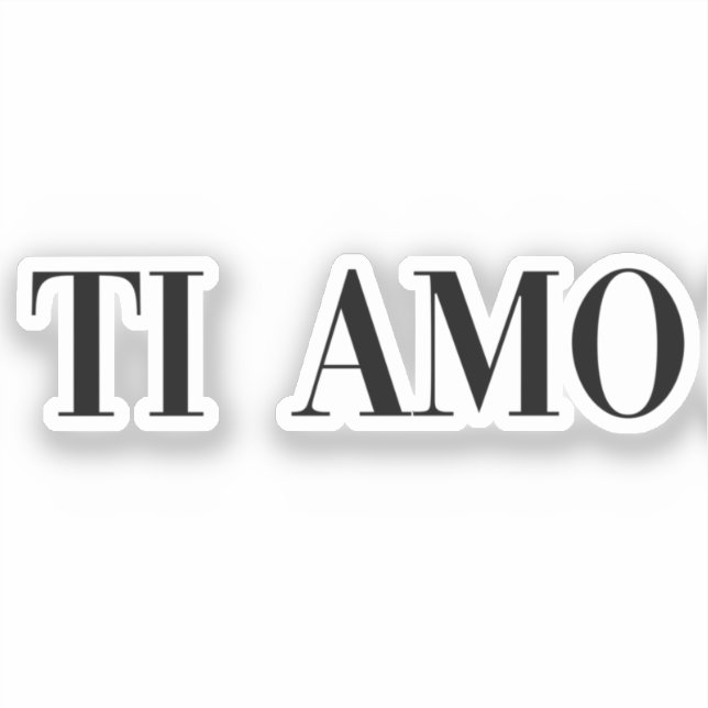 Ti amo lettering sticker (Front)