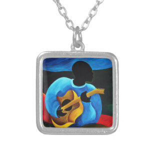 Ti-Jean le guitariste 2008 Silver Plated Necklace