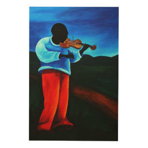 Ti-Jean le violoniste 2008 Wood Wall Decor