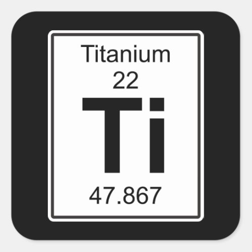 Ti _ Titanium Square Sticker