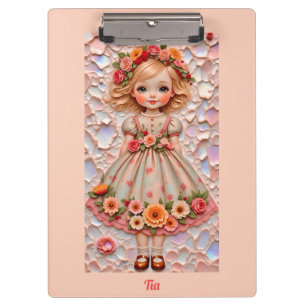 TIA ~ Cute Vintage Girl ~ Clipboard