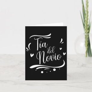 Tia Del Novio Spanish Auntie Of The Groom Wedding Card