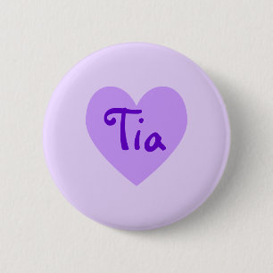 Tia in Purple Pinback Button