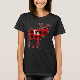 Tia Moose Red Buffalo Plaid Matching Family Christ T-Shirt