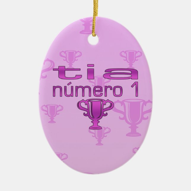 Tia Número 1 Ceramic Ornament (Front)